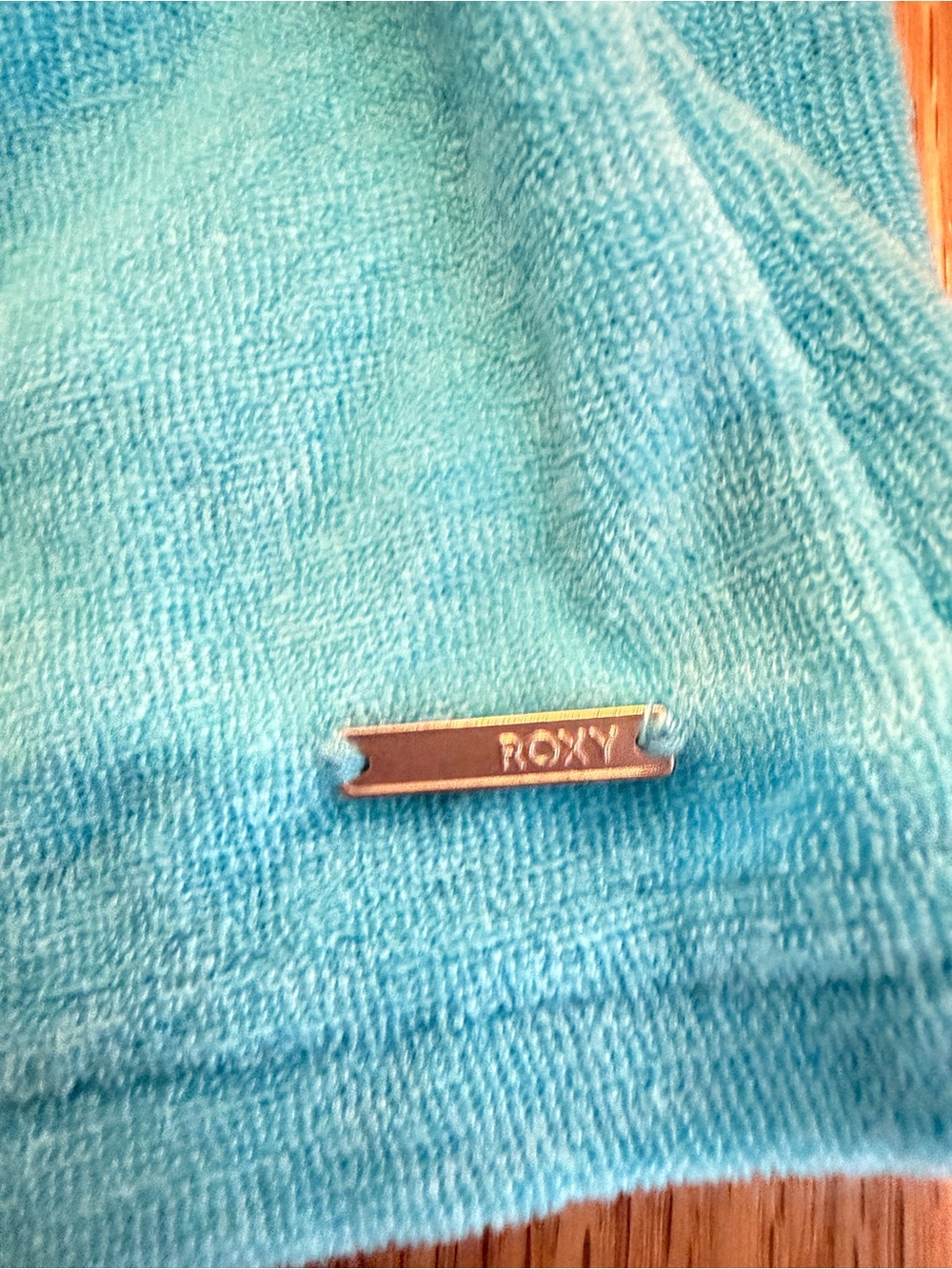 Roxy Turquoise Terry Cloth Strapless Romper Cover Up XL NWOT - Picture 2 of 4